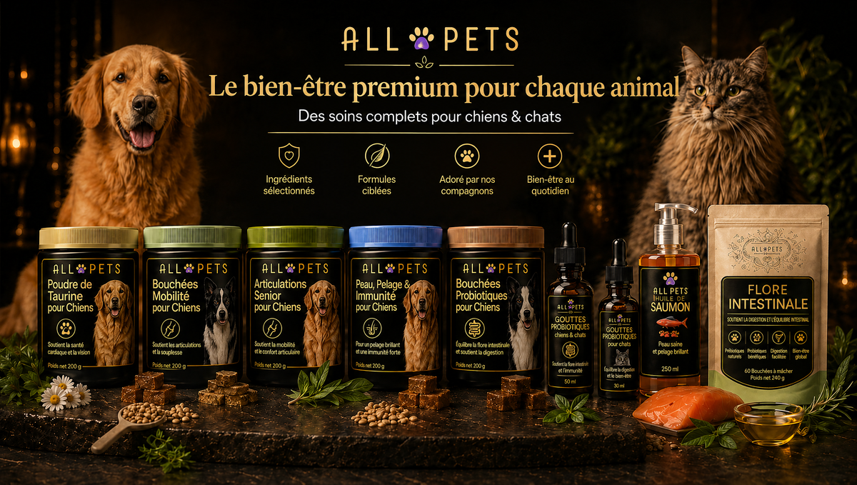 Gamme ALL-PETS : compléments premium pour chiens et chats
