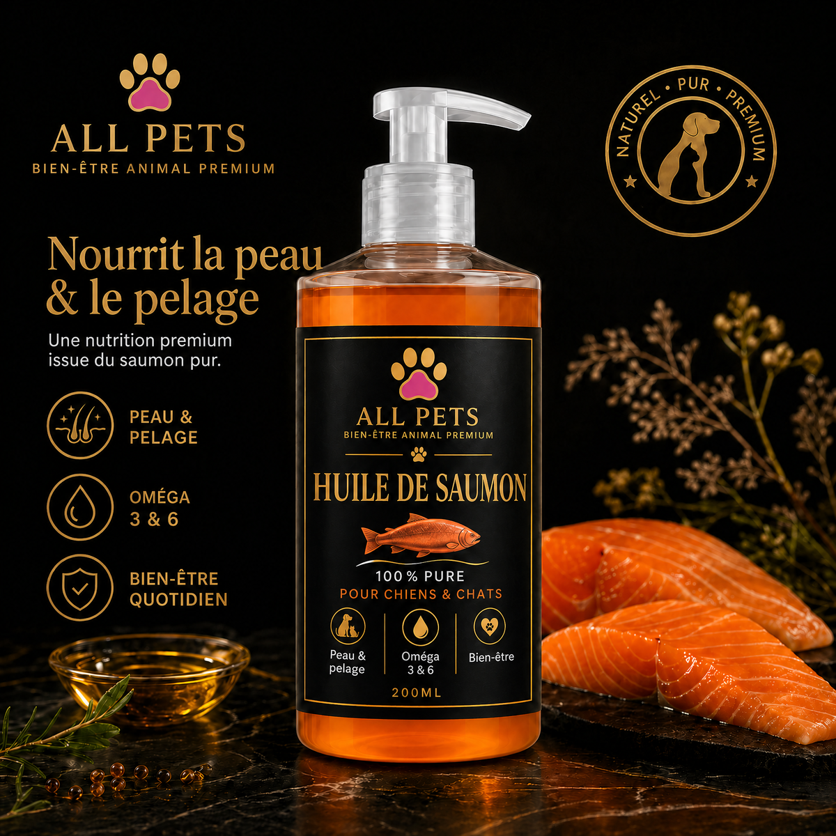 Nourrit la peau et le pelage