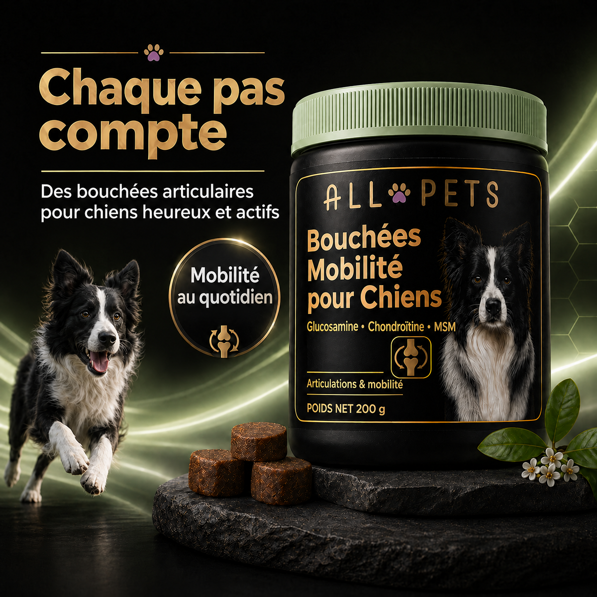 Bouchées Mobilité glucosamine ALL-PETS pour chien